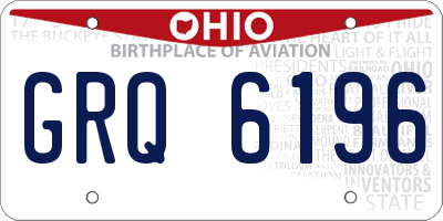 OH license plate GRQ6196