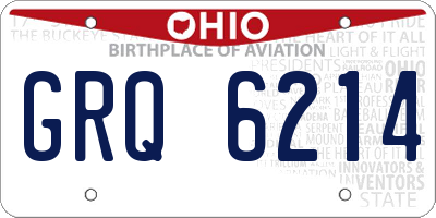 OH license plate GRQ6214