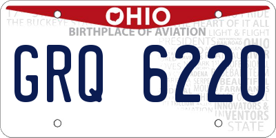 OH license plate GRQ6220