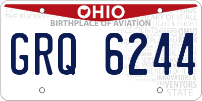 OH license plate GRQ6244