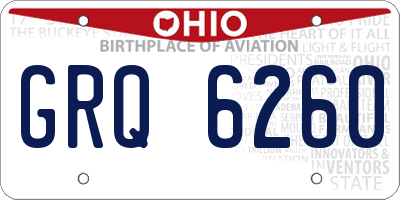 OH license plate GRQ6260