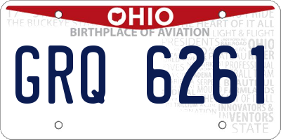 OH license plate GRQ6261