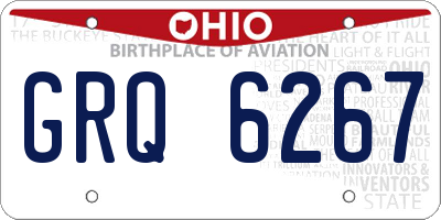OH license plate GRQ6267