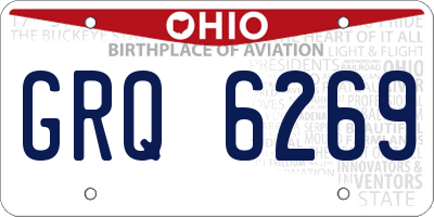 OH license plate GRQ6269