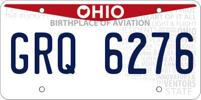 OH license plate GRQ6276