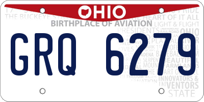 OH license plate GRQ6279