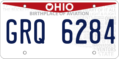 OH license plate GRQ6284