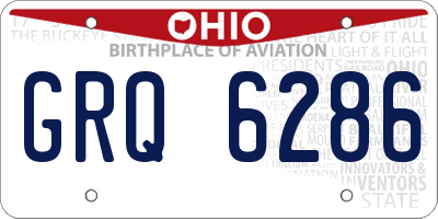 OH license plate GRQ6286
