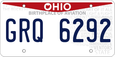 OH license plate GRQ6292
