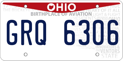 OH license plate GRQ6306