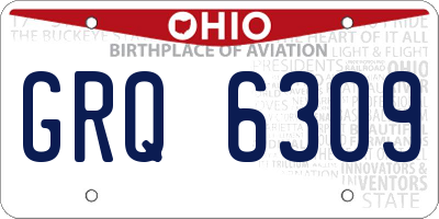OH license plate GRQ6309