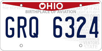 OH license plate GRQ6324