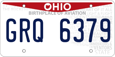 OH license plate GRQ6379