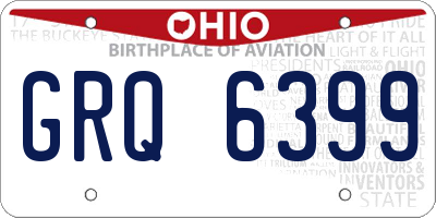 OH license plate GRQ6399
