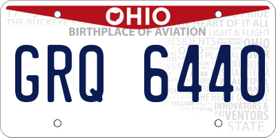 OH license plate GRQ6440