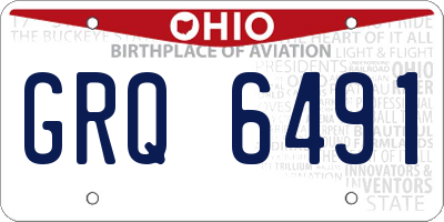 OH license plate GRQ6491
