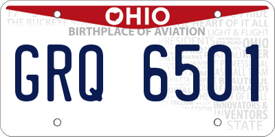 OH license plate GRQ6501