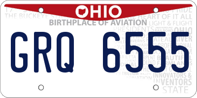 OH license plate GRQ6555