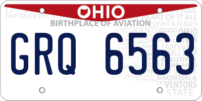 OH license plate GRQ6563