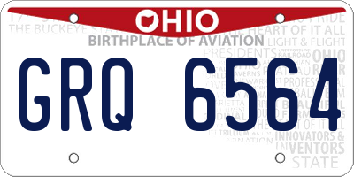 OH license plate GRQ6564