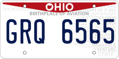 OH license plate GRQ6565