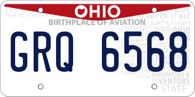 OH license plate GRQ6568