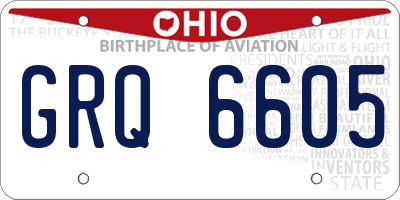 OH license plate GRQ6605