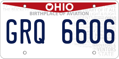 OH license plate GRQ6606