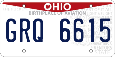 OH license plate GRQ6615