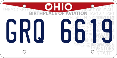 OH license plate GRQ6619