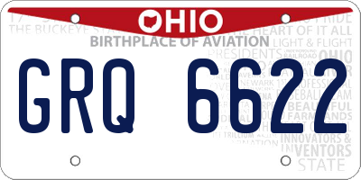 OH license plate GRQ6622