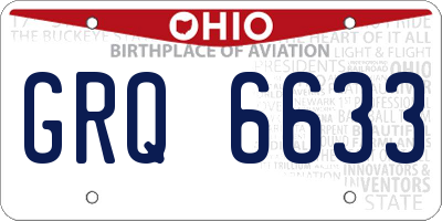 OH license plate GRQ6633