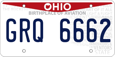 OH license plate GRQ6662