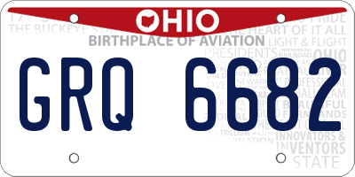 OH license plate GRQ6682