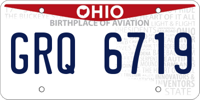 OH license plate GRQ6719