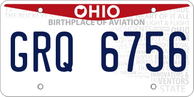 OH license plate GRQ6756