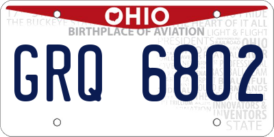 OH license plate GRQ6802