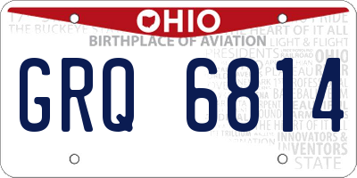 OH license plate GRQ6814