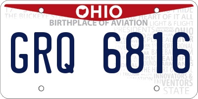 OH license plate GRQ6816