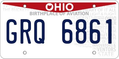 OH license plate GRQ6861
