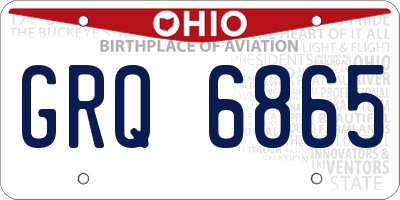 OH license plate GRQ6865