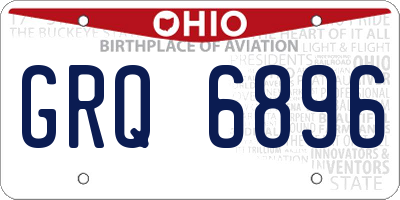OH license plate GRQ6896