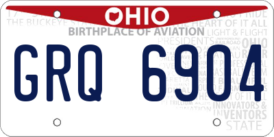 OH license plate GRQ6904