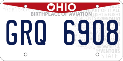 OH license plate GRQ6908