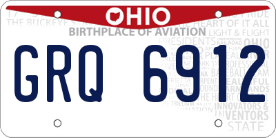 OH license plate GRQ6912