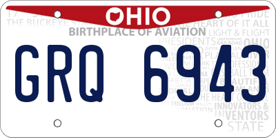 OH license plate GRQ6943