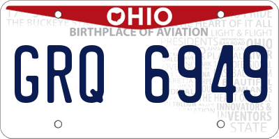 OH license plate GRQ6949