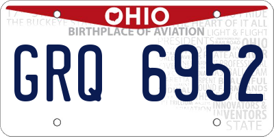 OH license plate GRQ6952