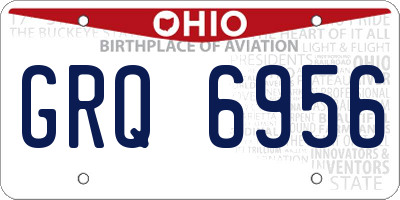 OH license plate GRQ6956