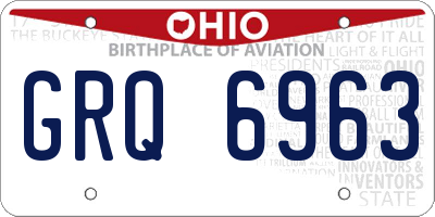 OH license plate GRQ6963